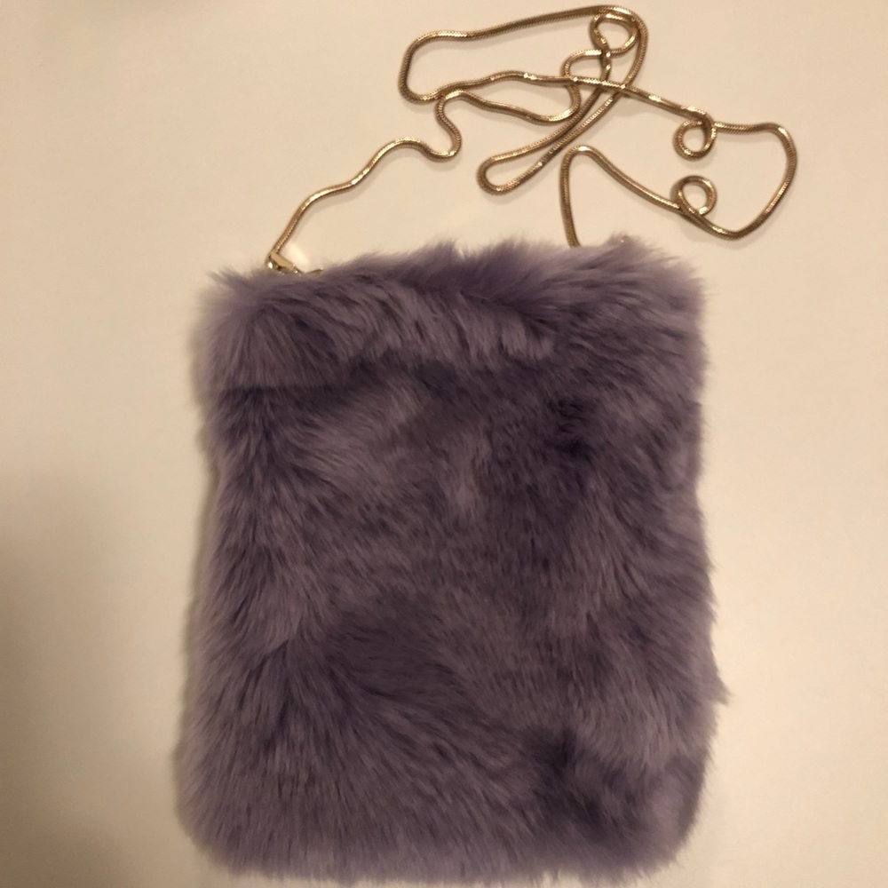 Lavender Faux Fur Purse